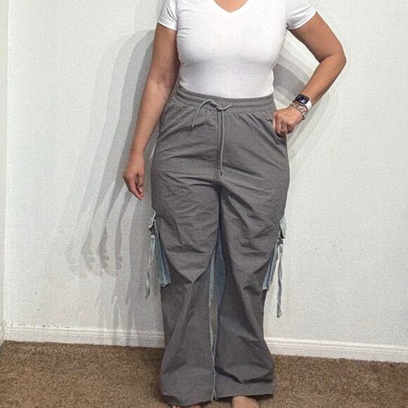Made by Dint Denim Colorblock Cargo Pants Sz M - Picture 1 of 12